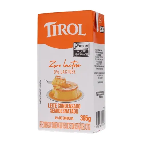 Leite Condensado Semidesnatado Tirol Zero Lactose 395G