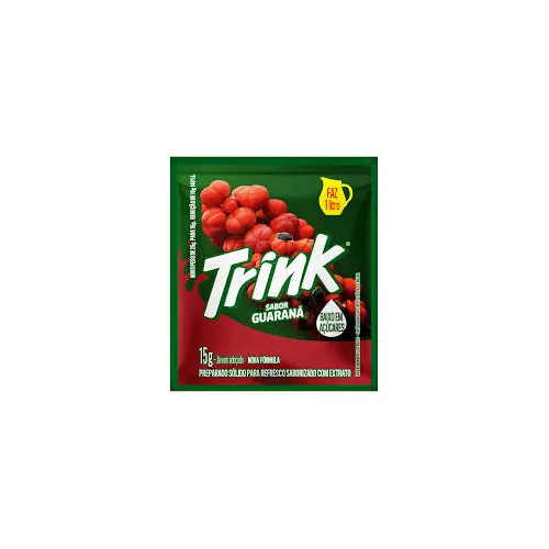 Refresco Em Pó Sabor Guaraná Trink Pacote 15G